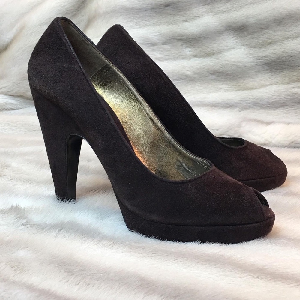 PRADA Sz 38 Brown Suede 8-8.5 US - Picture 2 of 9